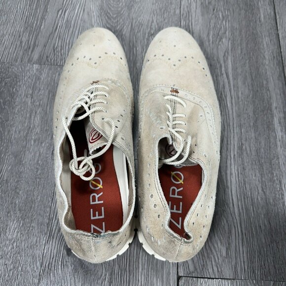 Cole Haan Men\'s ZERØGRAND Wingtip Brogue Nubuck Oxfords Size 10 Men\'s Shoes